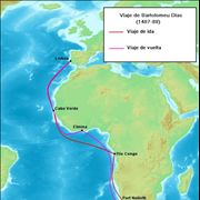 Picture Of Bartolomeu Dias Route Of The Voyage