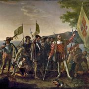 Picture Of Christopher Columbus Lands On San Salvador