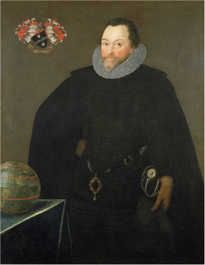 Picture Of Francis Drake 1591