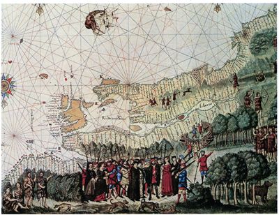 Picture Of Jacques Cartier Map Of The Eastern Part Of North America