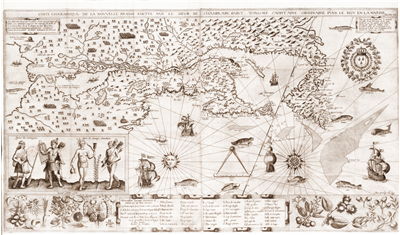 Picture Of Samuel De Champlain Map Of New France