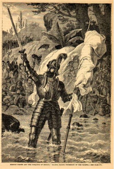 Picture Of Vasco Nunez De Balboa Claiming Possession Of The South Sea